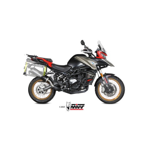 Mivv Slip-On Oval black con tapa carbono QJ Motor SRT 800 S / X / SX 2024