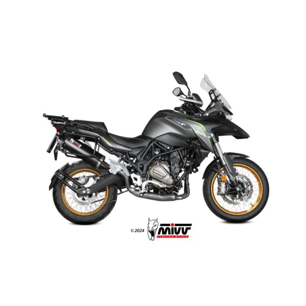 Mivv Slip-On Oval black con tapa carbono QJ Motor SRT 700 / X 2024