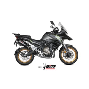 Mivv Slip-On Oval black con tapa carbono QJ Motor SRT 700 / X 2024