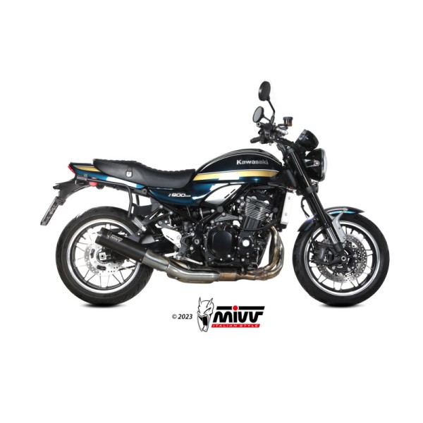 Mivv Slip-On HR-1 Black con tapa en carbono Kawasaki Z900 RS 2018-24