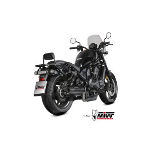 Mivv Slip-On HR-1 Black con tapa en carbono larga Honda CMX 1100 Rebel 2022-24