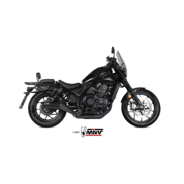 Mivv Slip-On HR-1 Black con tapa en carbono Honda CMX 1100 Rebel 2022-24