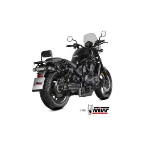 Mivv Slip-On HR-1 Black con tapa en carbono Honda CMX 1100 Rebel 2022-24