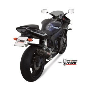Mivv Slip-On GP black con tapa carbono Yamaha YZF 600 R6 2003-05