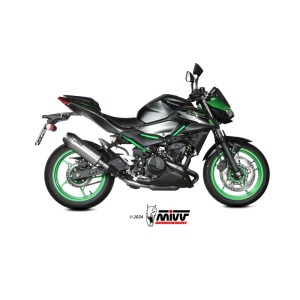 Mivv Slip-On AK-1 Titanium con tapa de carbono Kawasaki Z500 / SE 2024-25