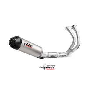 Mivv Full system 2x1 Oval Titanio con tapa carbono Kawasaki Ninja 650 / Z650 24-25 (2 sondas lambda)