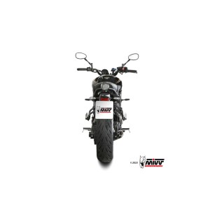 Mivv Full system 2x1 HR-1 Black con tapa en carbono larga YAMAHA XSR 700 2021-24