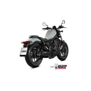 Mivv Slip-On HR-1 Black con tapa en carbono Honda CMX 500 Rebel 2022-24