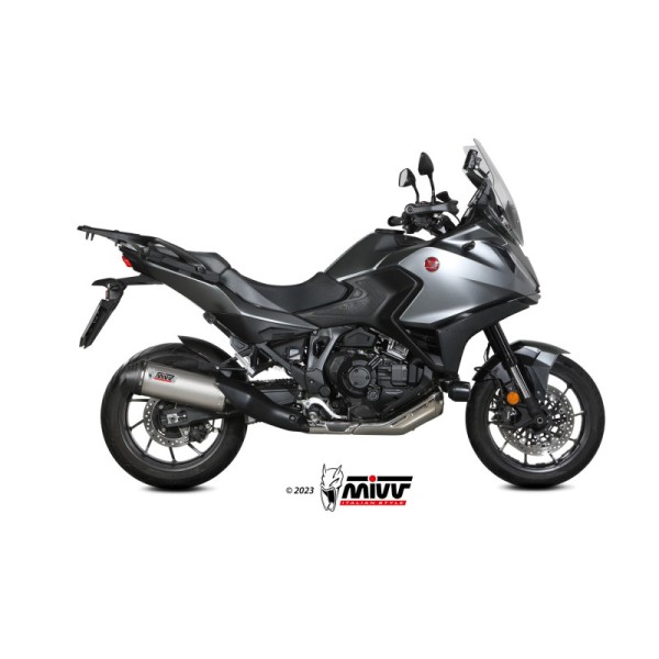 Mivv Slip-On OVAL Titanium con tapa en carbono Honda NT 1100 2022-24