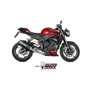 Mivv Full system 3x1 SR-1 Black Titanium Triumph Street Triple 765 R / RS 2023-24