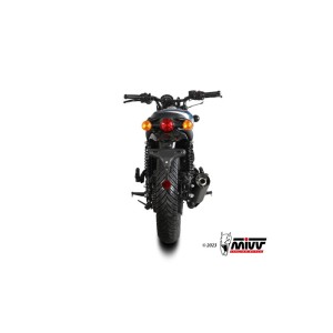 Mivv Slip-On HR-1 Black con tapa en carbono Royal Enfield HNTR 350 2022-24