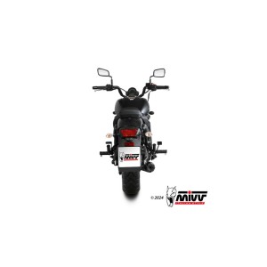 MIVV FULL SYSTEM 2x1 HR-1 BLACK CON TAPA DE CARBONO KAWASAKI VULCAN S 2017-23