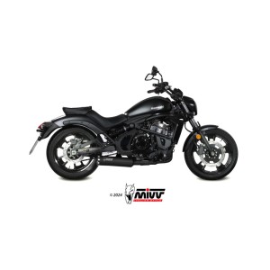 MIVV FULL SYSTEM 2x1 HR-1 BLACK KAWASAKI VULCAN S 2017-23