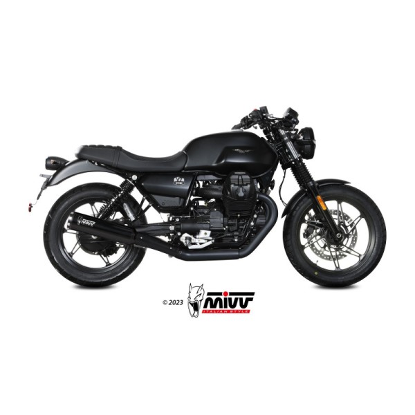 Mivv 2 Slip-On HR-1 Black Moto GUZZI V7 STONE 2021-24