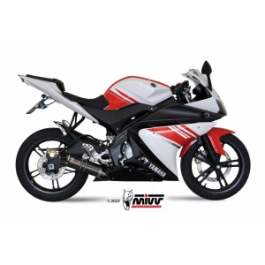 Mivv Full system 1x1 GP black con tapa carbono Yamaha YZF R125 2008-13