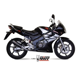 Mivv Full system 1x1 GP black con tapa carbono Honda CBR 125 R 2004-10