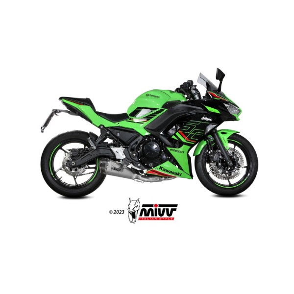Mivv Full system 2x1 Delta Race St. Steel Kawasaki Ninja 650 / Z650 2024-25 (2 sondas lambda)