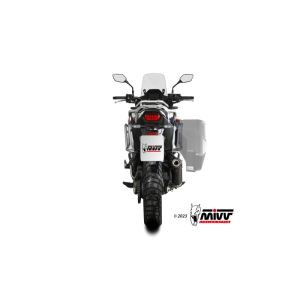 Mivv Slip-On Oval Black con tapa carbono Honda XL750 Transalp 2023-24
