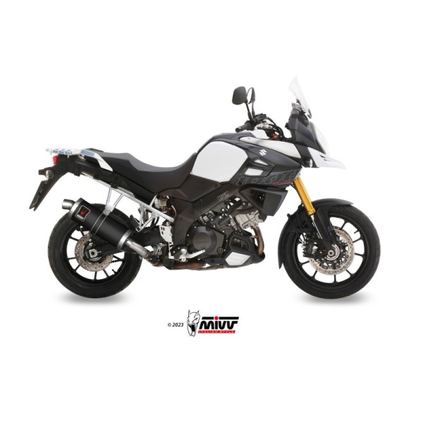 Mivv Slip-On Dakar Black Suzuki DL V-Strom 1000 / XT 2014-20 / 1050 / XT 2020-25