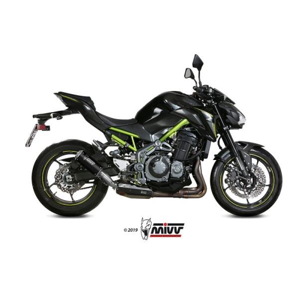 Mivv Slip-On Mk3 Black Kawasaki Z900 A2 (35 KW / 70 KW) 2017-25