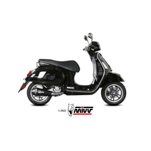 Mivv Slip-On Delta Race Black Piaggio Vespa GTS 300 2021-24