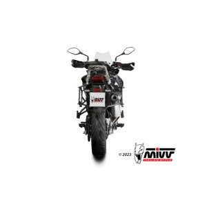 Mivv Slip-On Oval St. Steel con tapa carbono Benelli TRK 702 / X 2023-25