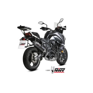 Mivv Slip-On Oval Black con tapa carbono Benelli TRK 702 / X 2023-25