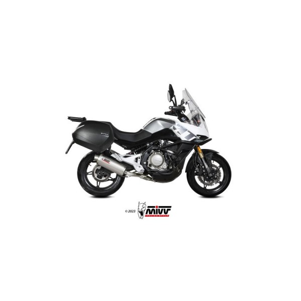 Mivv Slip-On Oval St. Steel CF Moto 650MT 2021-24