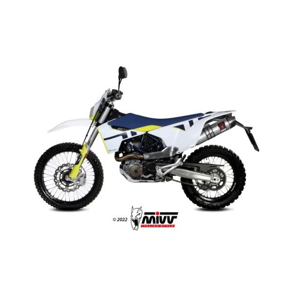 Mivv Slip-On Oval Titanium Husqvarna 701 Enduro / SuperMoto 2021-24