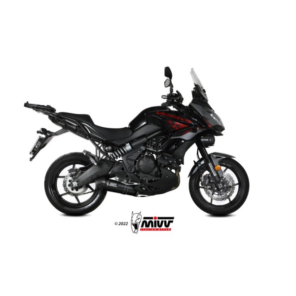 Mivv Full system 2x1 Oval Black con tapa carbono Kawasaki Versys 650 2021-23