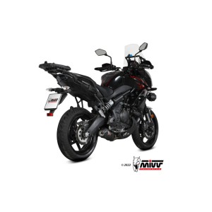 Mivv Full system 2x1 Oval carbono con tapa carbono Kawasaki Versys 650 2021-23