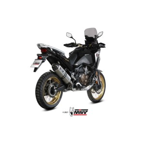 Mivv Slip-On Speed edge St. Steel con tapa carbono Honda CRF 1100 L Africa Twin 2020-23