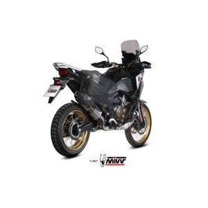 Mivv Slip-On Speed edge St. Steel con tapa carbono Honda CRF 1100 L Africa Twin 2020-23