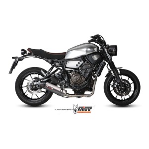 Mivv Full system 2x1 Oval titan con tapa carbono Yamaha XSR 700 2016-22