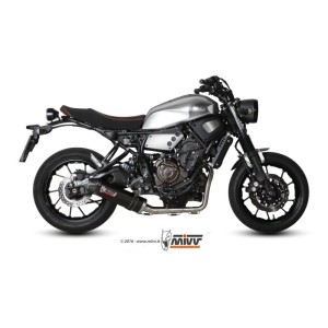 Mivv Full system 2x1 Oval carbono con tapa carbono Yamaha XSR 700 2016-22
