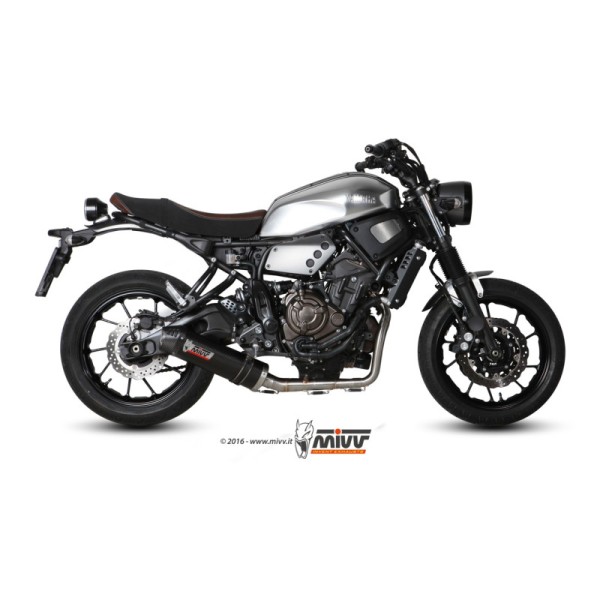 Mivv Full system 2x1 Oval carbono con tapa carbono Yamaha XSR 700 2016-22