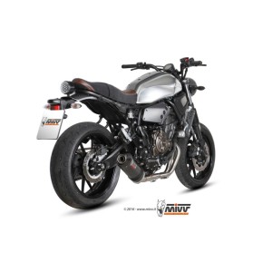 Mivv Full system 2x1 Oval carbono con tapa carbono Yamaha XSR 700 2016-22