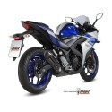 Mivv Slip-On Suono Black con tapa carbono Yamaha YZF R25 / YZF R3 2015-24