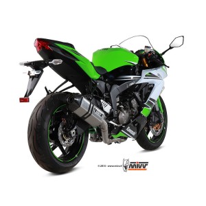 Mivv Full system 4x2x1 Speed edge St. Steel con tapa carbono Kawasaki ZX-6 R 636 2013-16