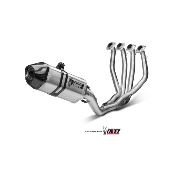 Mivv Full system 4x2x1 Speed edge St. Steel con tapa carbono Kawasaki ZX-6 R 2009-16