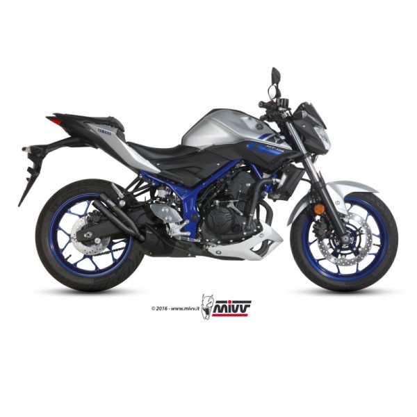 Mivv Slip-On Double Gun Black Yamaha MT-03 2016-25