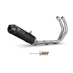 Mivv Full system 2x1 Oval carbono con tapa carbono Yamaha MT-07 / FZ-07 2014-24