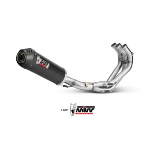 Mivv Full system 3x1 Oval carbono con tapa carbono Yamaha MT-09 / FZ-09 2013-20