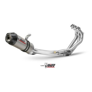 Mivv Full system 3x1 Oval titan con tapa carbono Yamaha XSR 900 2016-22