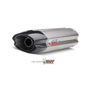 Mivv Slip-On Suono St. Steel con tapa carbono Kawasaki ZX-6 R 2007-08