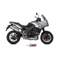 Mivv Slip-On Oval titan con tapa carbono Triumph Tiger 1050 Sport 2017-20