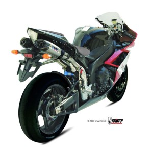Mivv 2 Slip-On Suono St. Steel con tapa carbono Yamaha YZF 1000 R1 2007-08