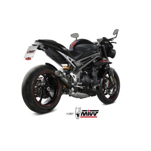 Mivv Slip-On X-M5 black Triumph Speed Triple R / S / RS 2018-20
