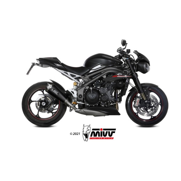 Mivv Slip-On Delta Race black Triumph Speed Triple R / S / RS 2018-20