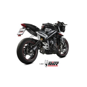 Mivv Slip-On Delta Race black Triumph Street Triple R / S / RS 2017-23